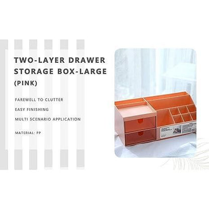 Two Layer Drawer Storage Box - Large