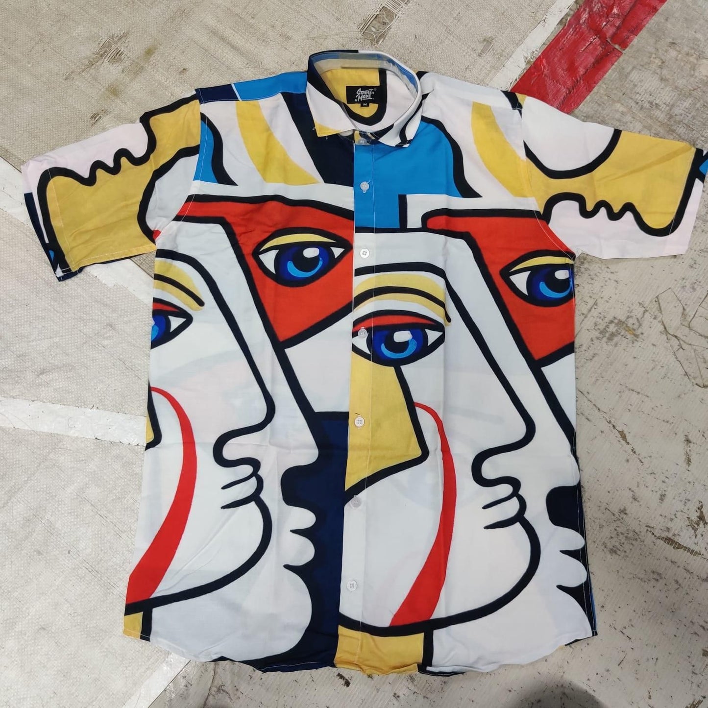 Rayon Printed Half Sleeves Men's Casual Multicolor Shirt