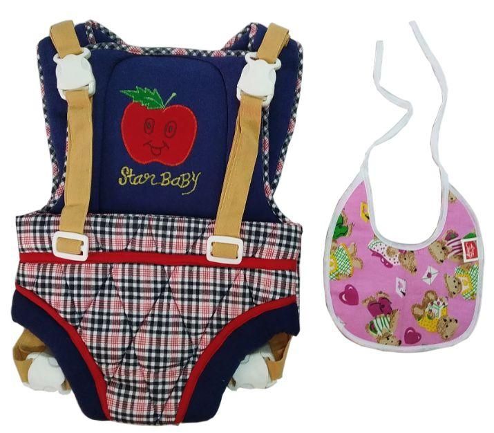 Baby Printed Baby Carrier with Feeding Bib