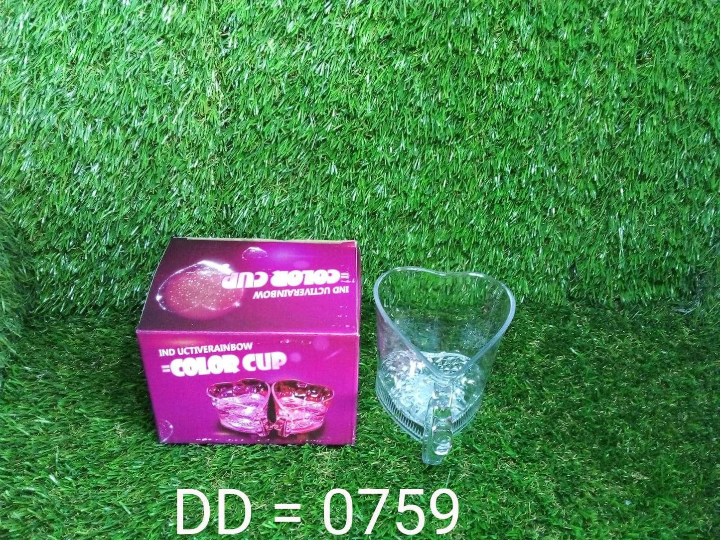 Heart-shaped Activated Blinking Led Glass Cup