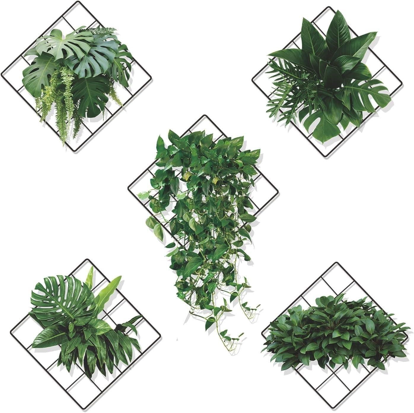 Set of 5 Leaves Design Vinyl Wall Stickers