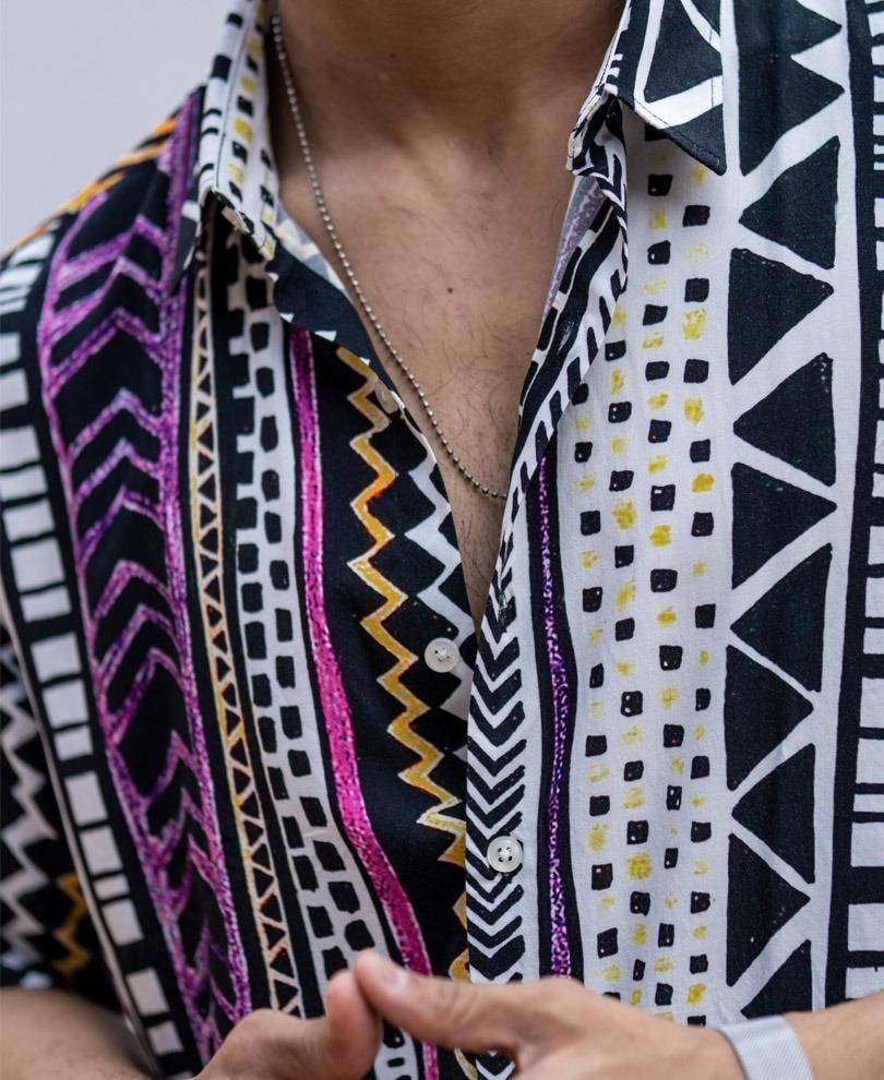 Poly Cotton Printed Half Sleeves Regular Fit Men's Casual Shirt