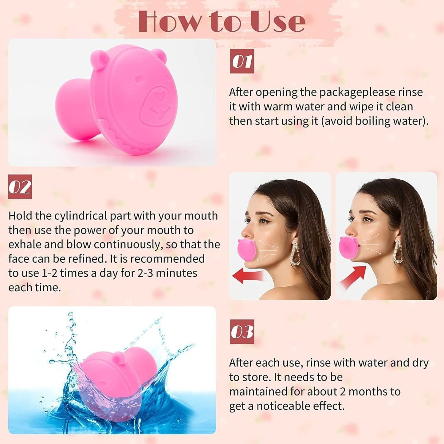 Facial Jaw Exerciser: Silicone Breathing Type Face Slimmer