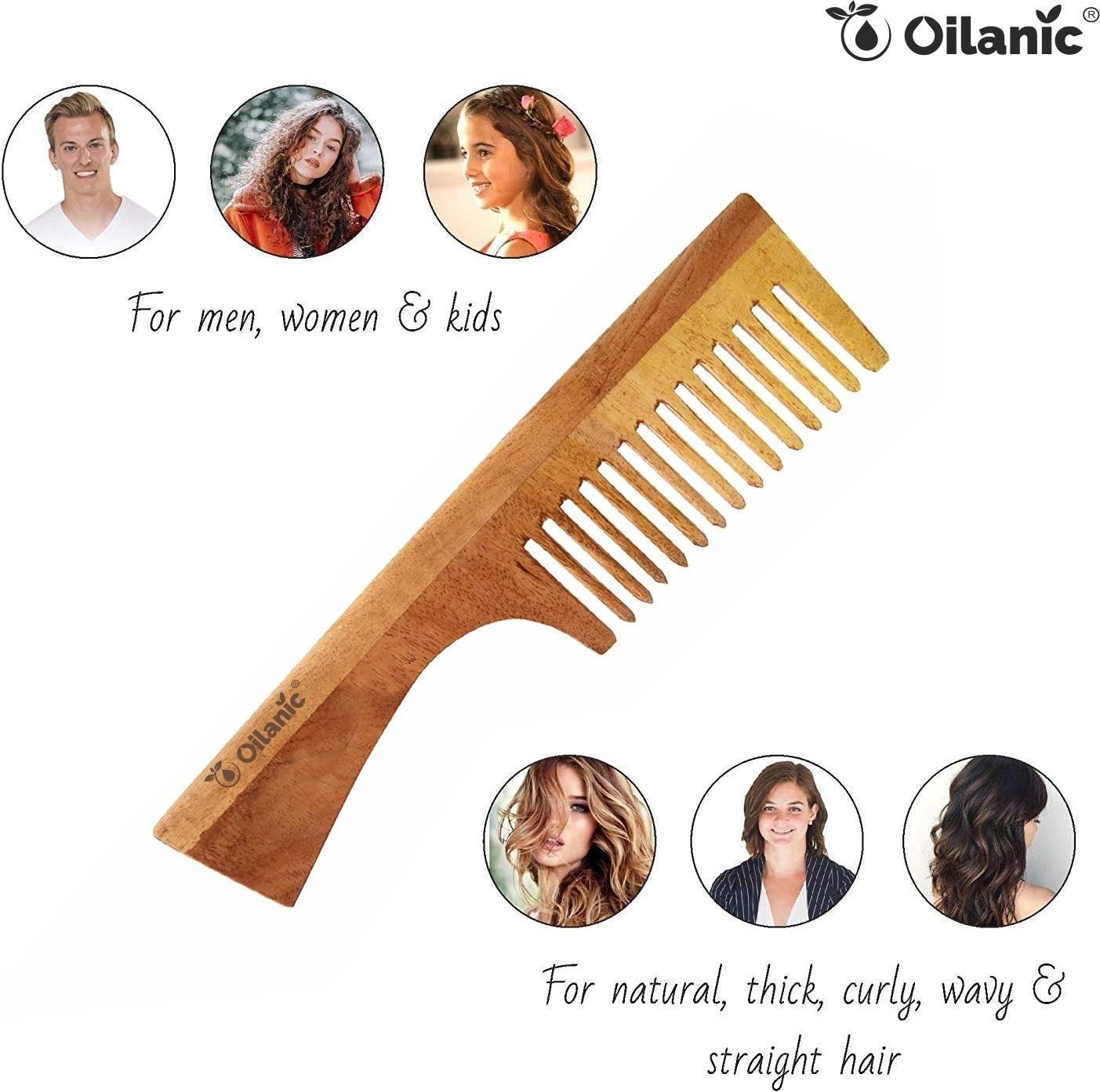 Oilanic Herbal Handmade Neem Wooden Comb