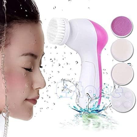 5 in 1 Portable Electric Facial Cleaner, Battery Powered Multifunctional Massager