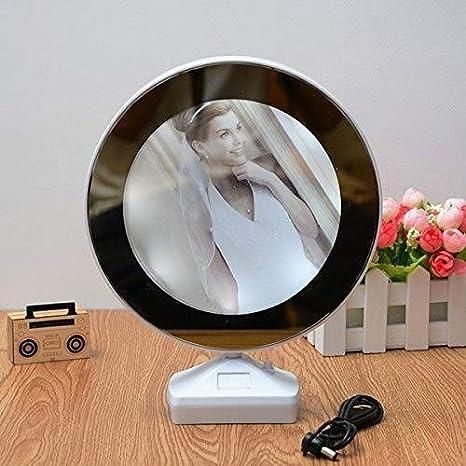 Arsha Lifestyle Plastic 2 in 1 Mirror Cum Photo Frame with Led Light