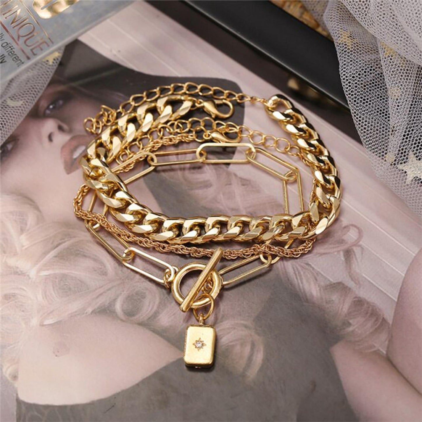 Beautiful American Diamond Bracelets ( Pack of 3)