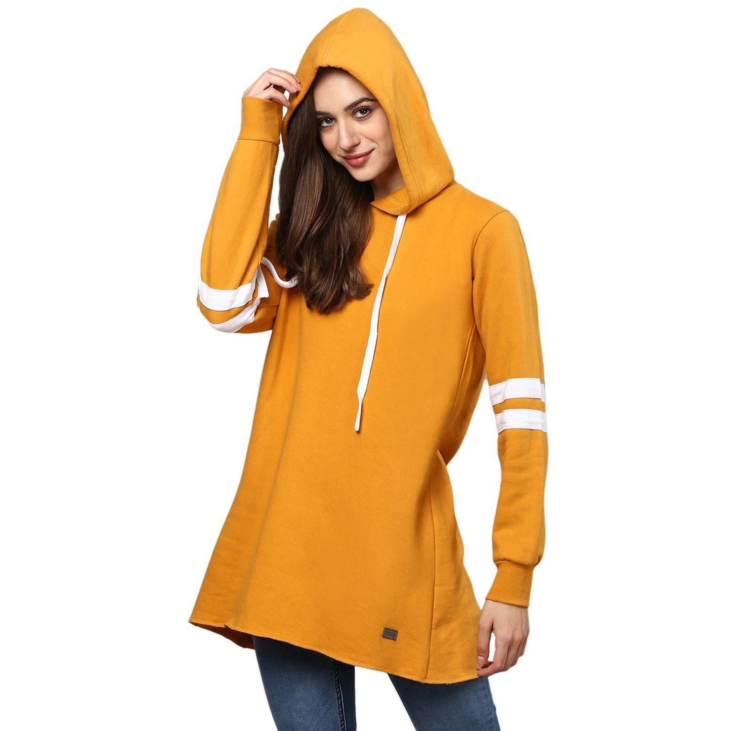 Campus Sutra Women's Solid Stylish A-Line Casual Winter Sweatshirts