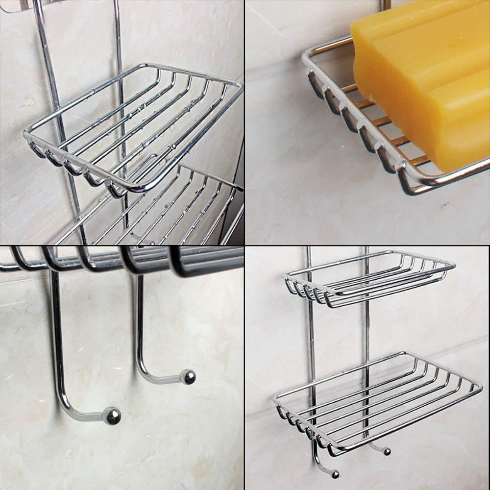 Double-Layered Stainless Steel Soap, Dish Storage Organizer