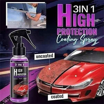 3 in 1 High Protection Quick Car Ceramic Coating Spray (Pack of 2)