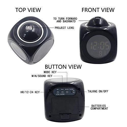 Digital LCD Talking Alarm Clock with Projector Time Display