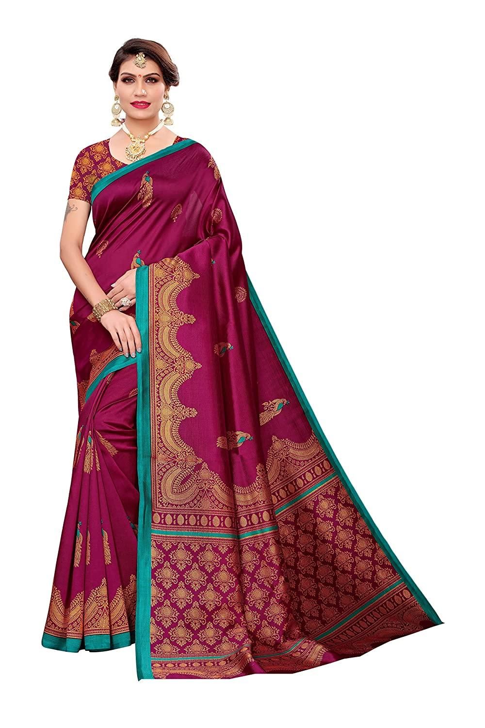 Delicate Printed Art Silk Sarees