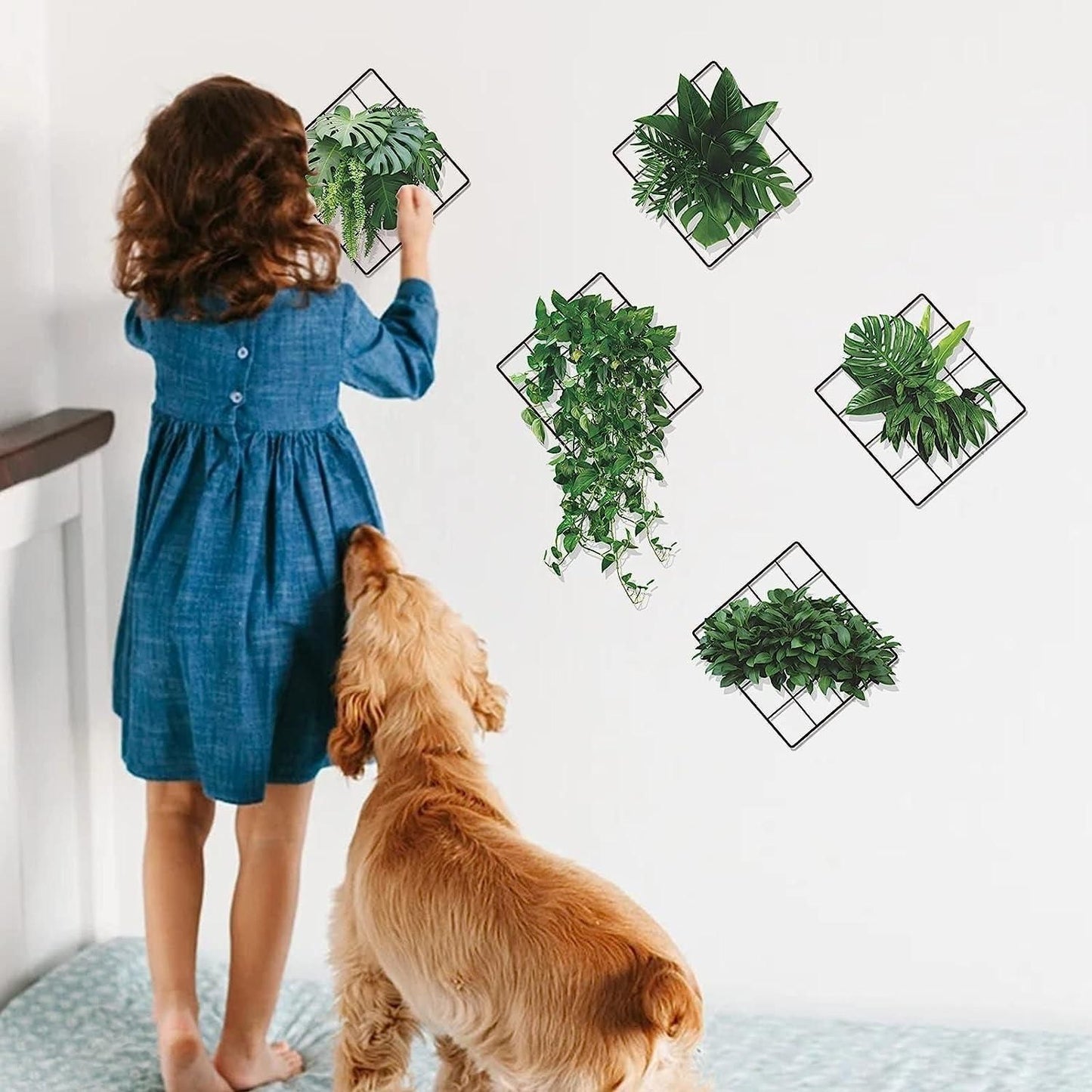 Set of 5 Leaves Design Vinyl Wall Stickers