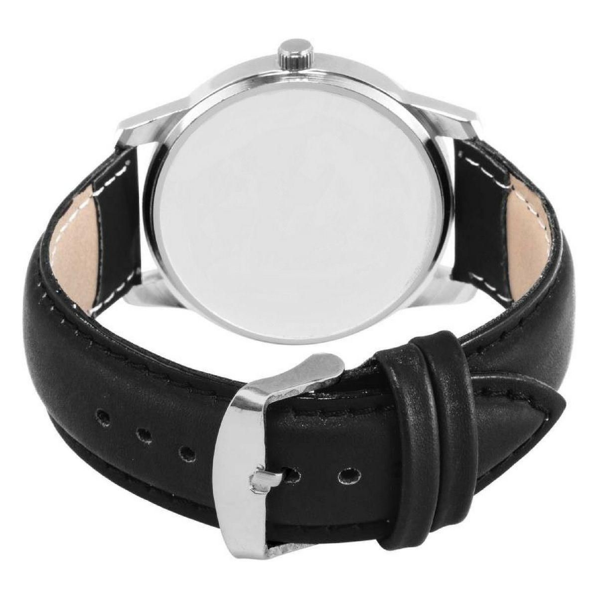 Men's Leather Analog Watch