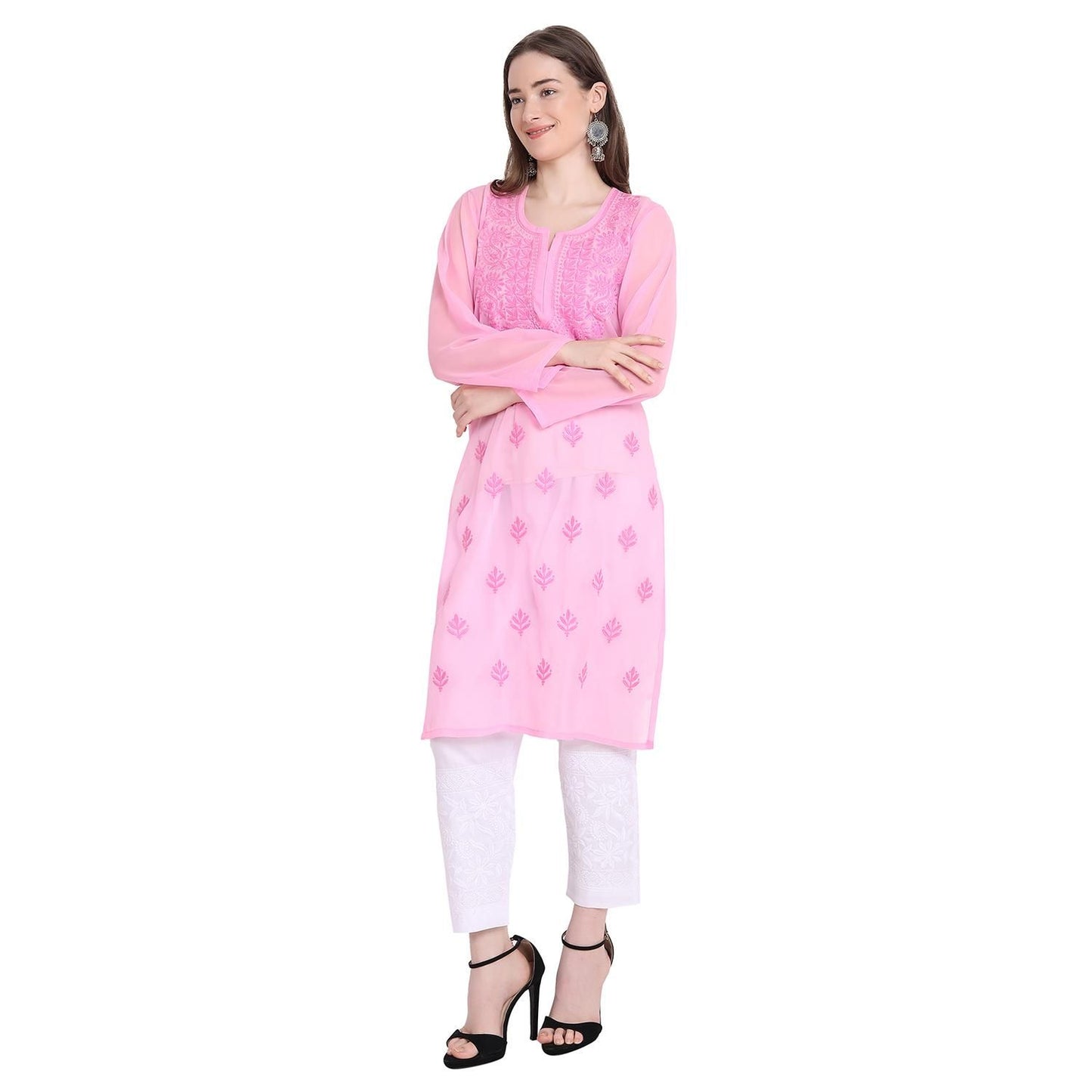 Lucknowi Chikankari Kurta with Inner