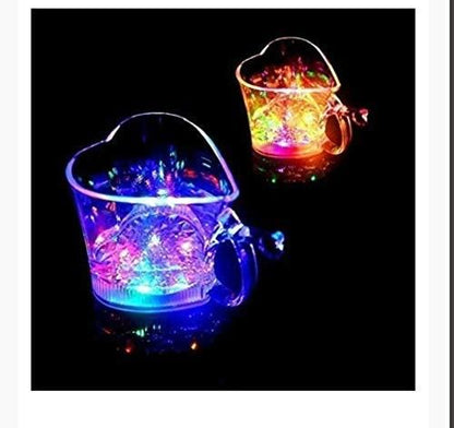 Heart-shaped Activated Blinking Led Glass Cup