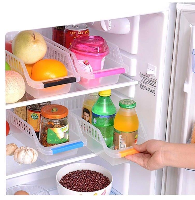 Kitchen Plastic Space Saver Organizer Basket Rack