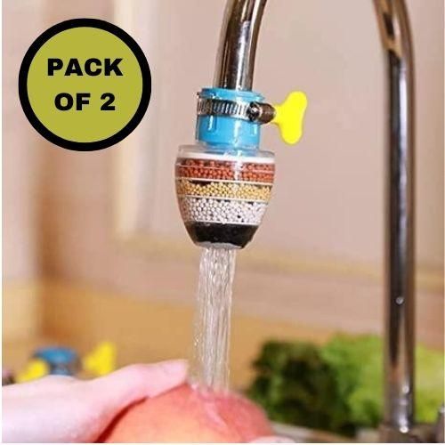 Home Kitchen Faucet Water Purifier Tap Filter (Pack of 2)