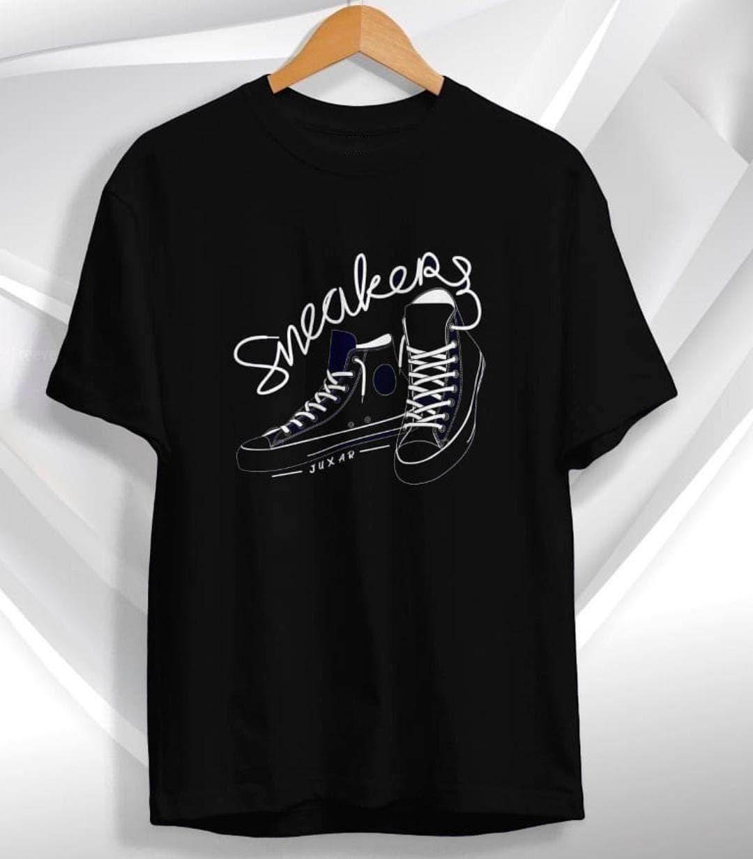 Cotton Blend Printed Half Sleeves Men's Round Neck T-Shirt