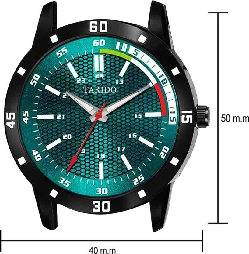 Analog Watch - For Men GREEN DIAL BLACK STRAP