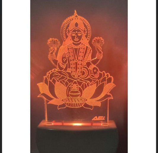 3D Goddess Laxmi Ma Acrylic Night Lamp