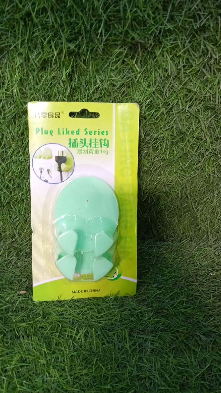 Plastic Adhesive Cable Plug Hook (2 pc Set)