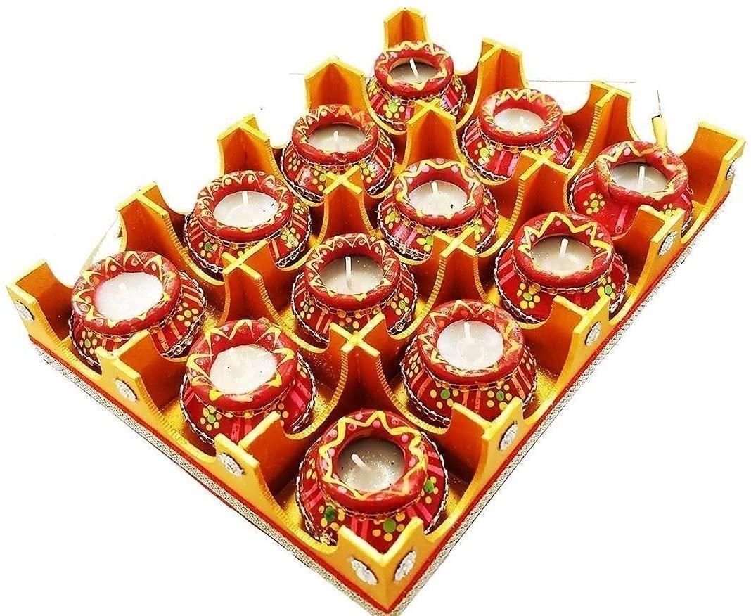 Clay Wax Mataki Diya (Set of 4)