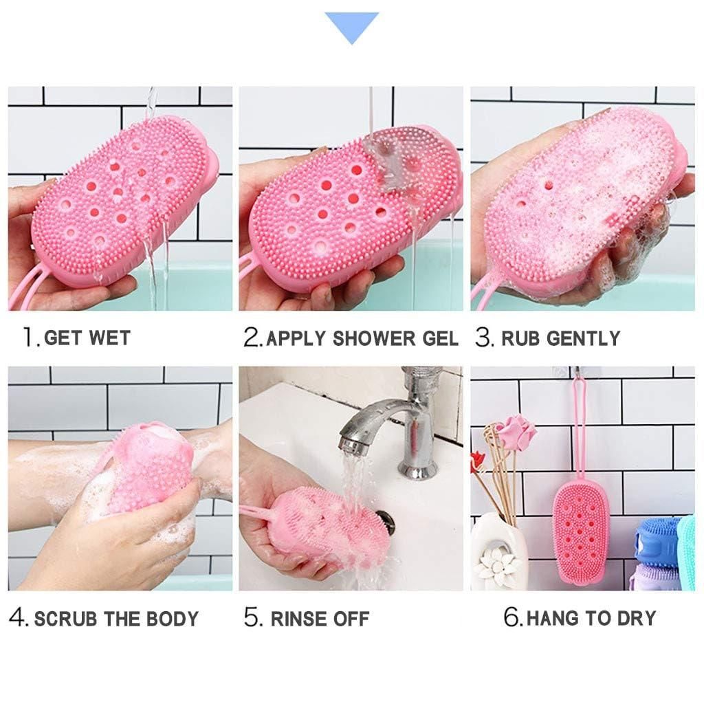 Bath Brush-Silicone Foaming Scrub Brush