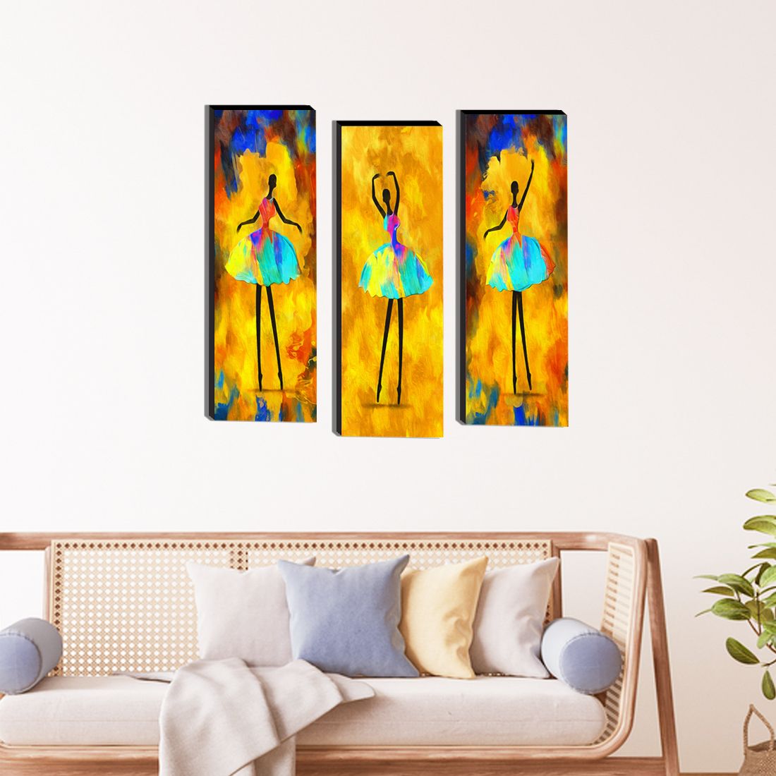 WallDaddy Wooden Painting Size (18x15)inch 6mm For Wall Design (Dancing Fairy)
