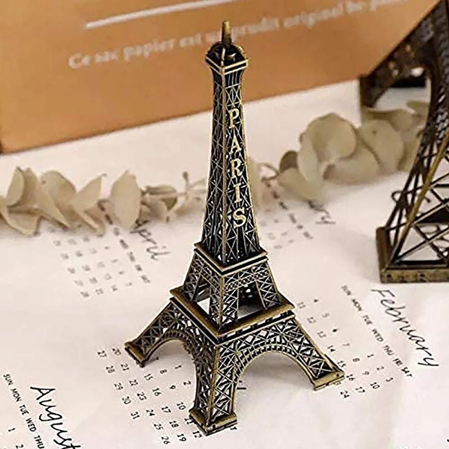 Antique Finish 3D Metal Paris Eiffel Tower