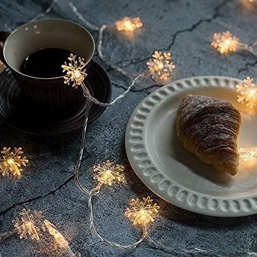 Waterproof Battery-Powered Snowflake Lights: 14 LED 3M Garden Fairy Lights