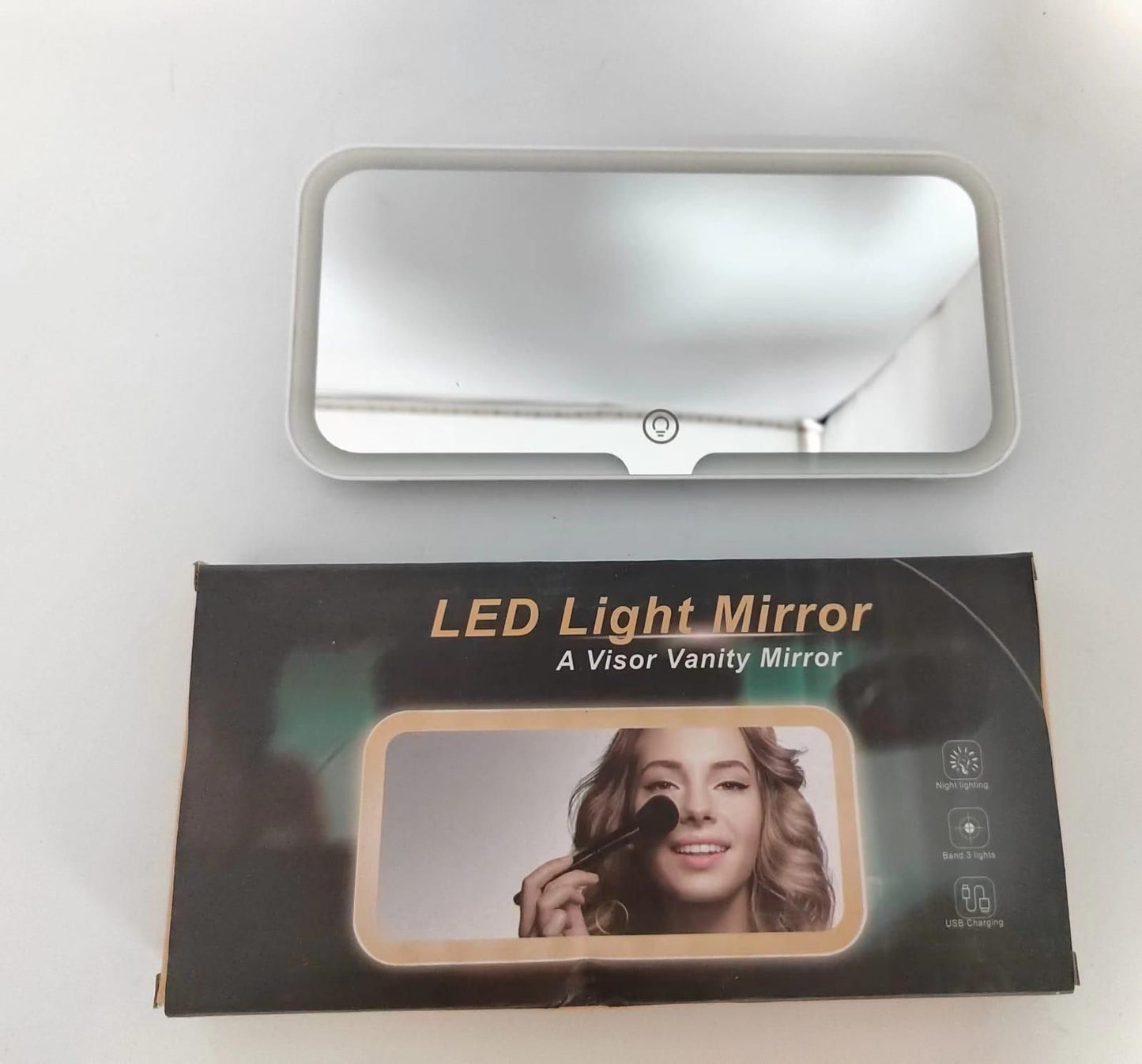 LED Car Visor Makeup Mirror