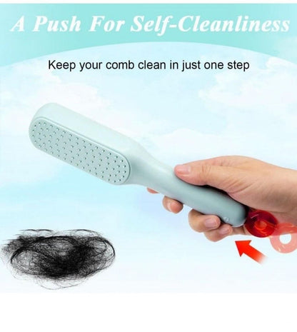 Self-cleaning Anti-static Massage Comb for Adults and Kids - Pack of 1