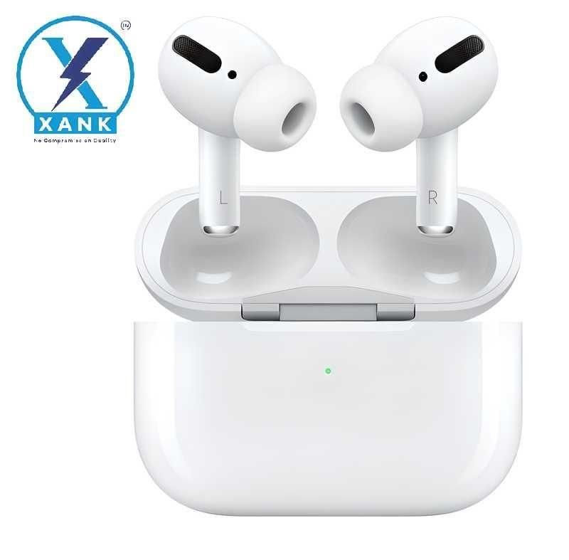 XANK AirPods Pro with Wireless Charging Case and Sensor-Enabled Bluetooth Headset (White, True Wireless)