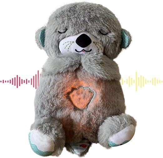 Baby Sound Machine Breathing Otter - Portable Plush Baby Toy