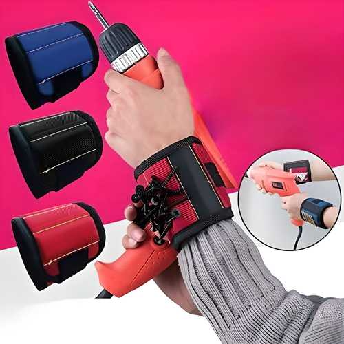 Magnetic Wrist Band for Holding Small Metal Accessories & Tools