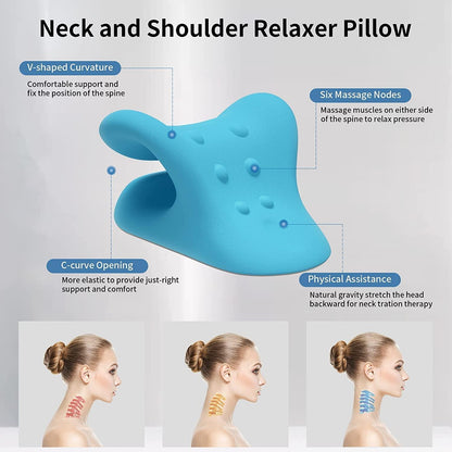 Expertomind Blue Neck Relaxer - Pain Relief & Support Pillow