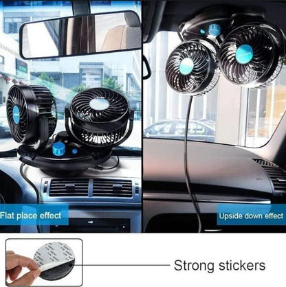 Car Air Circulation Fan 360° - Rotatable Auto Car Cooling Fan