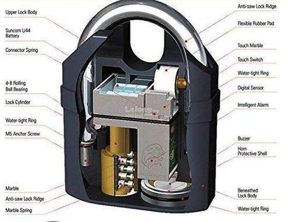 Motion Sensor Security Padlock Siren Alarm Lock