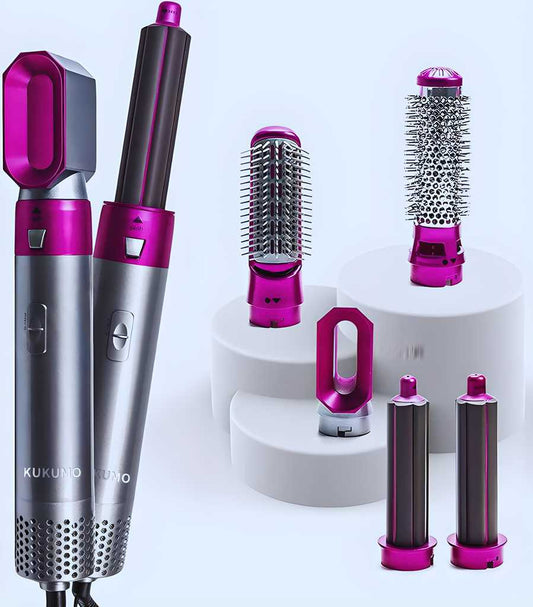 5-in-1 Multifunctional Hair Dryer & Styling Tool with Detachable Heads and Negative Ion Curler