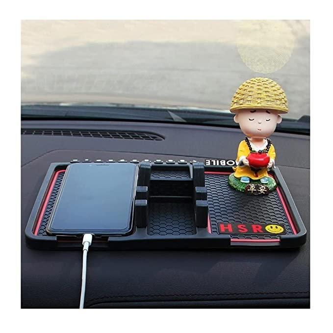 HSR Car Accessories Multifunction Phone GPS Holder - Anti-Slip Silicone Pad and Mobile Holder for Car Dashboard