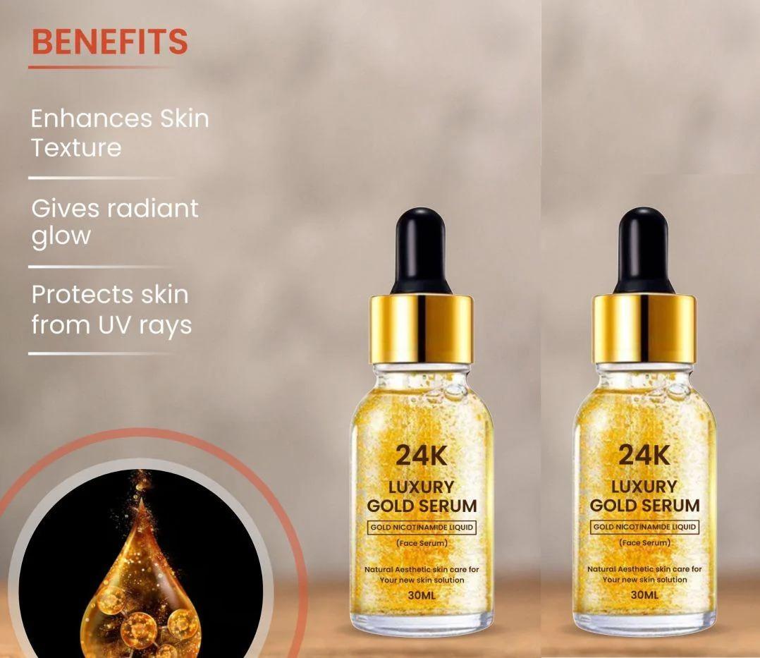 24k Luxury Gold Serum Pack of 2 (30 ml)