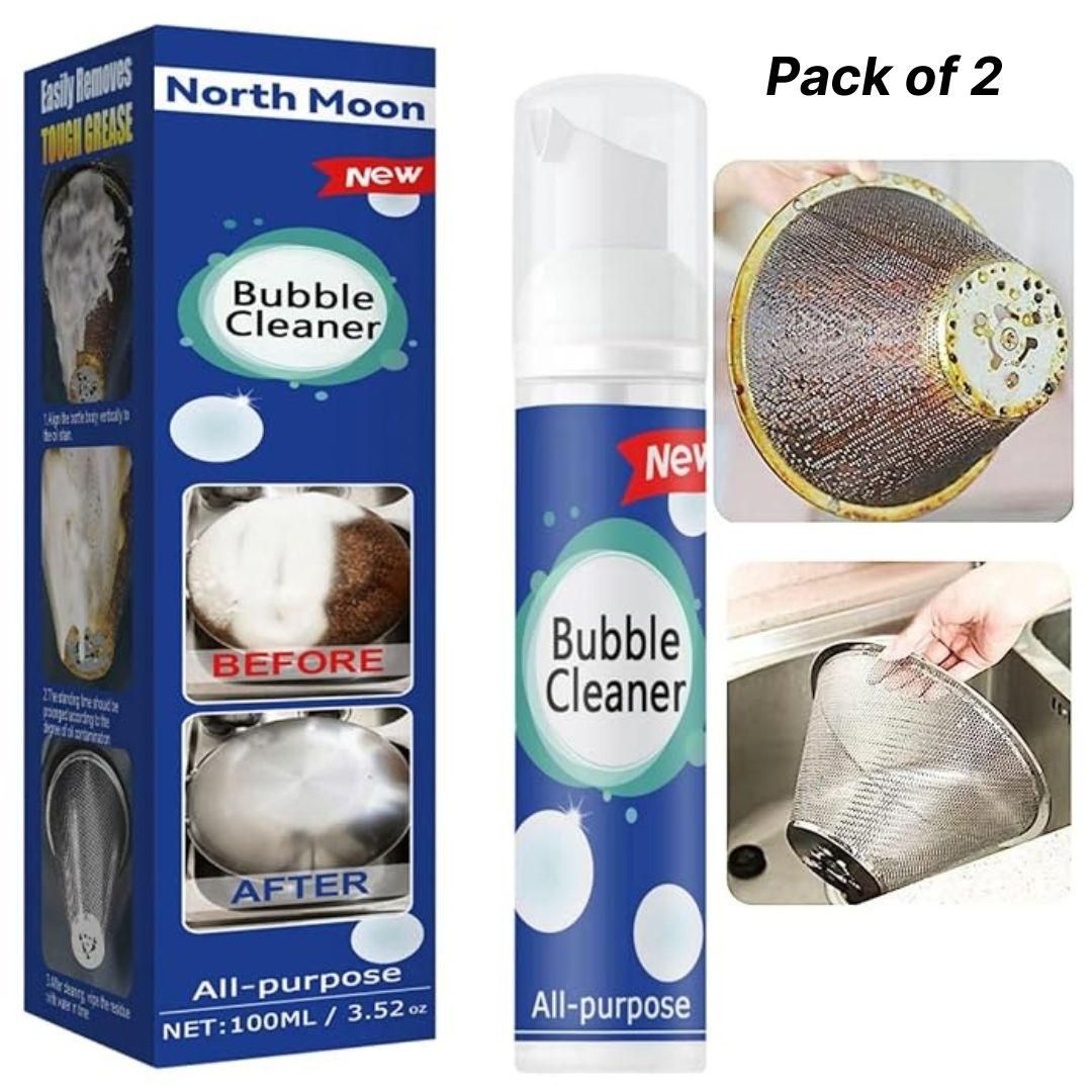 Bubble Cleaner Foam Spray – Heavy Oil Stain Remover for Kitchen (100ml, Pack of 2)