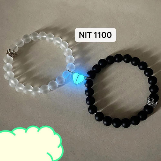 2 Pieces Glow in the Dark Lover Bracelets with a Pair of Beleket BFF Bracelets