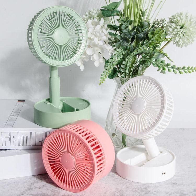 Adjustable Height Telescopic Rechargeable Standing Fan - Rechargeable Pedestal Fan