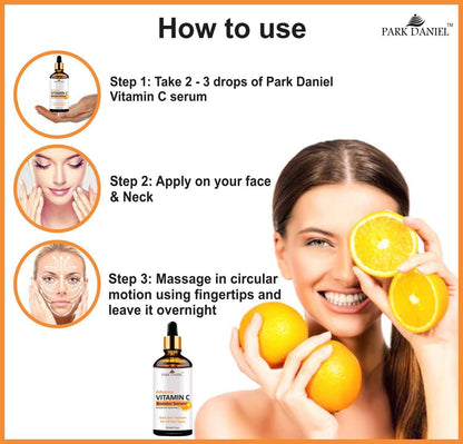 Park Daniel Vitamin-C Booster Serum For Nourished & Bright Skin with Antioxidant (Pack of 1 of 30 ML)