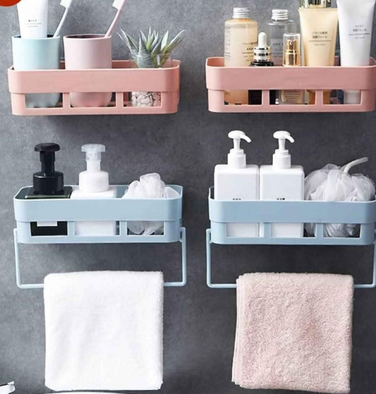 Self-Adhesive Bathroom Shelf Organizer