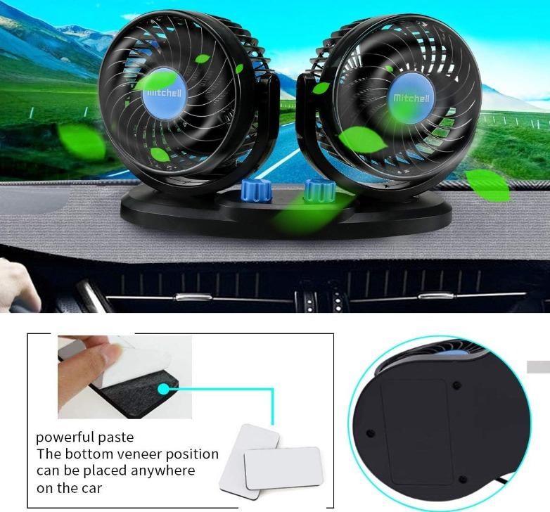 Car Air Circulation Fan 360° - Rotatable Auto Car Cooling Fan