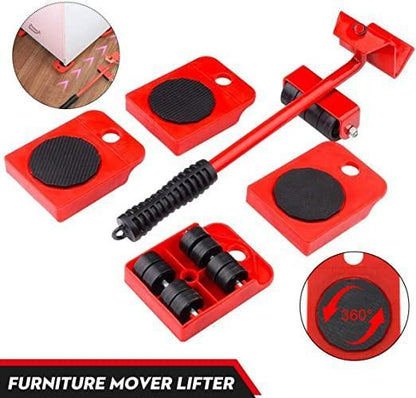 Heavy Duty Furniture Lifter and Mover Tool Set with Wheel Pads