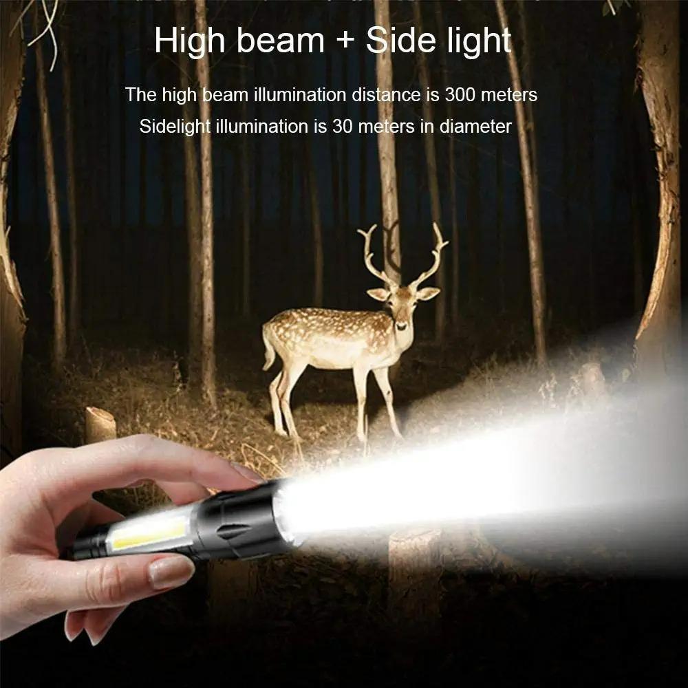 Electric Pocket Torch - Plastic Rechargeable Flashlight with Hanging Rope